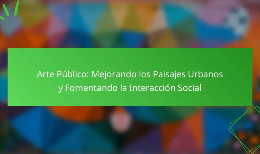 Arte Público: Mejorando los Paisajes Urbanos y Fomentando la Interacción Social