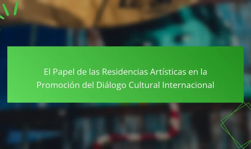 El Papel de las Residencias Artísticas en la Promoción del Diálogo Cultural Internacional