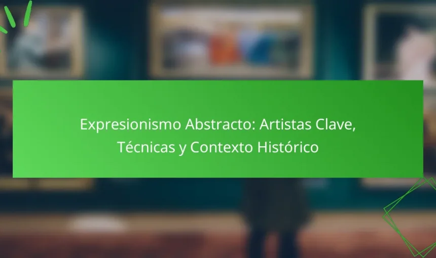 Expresionismo Abstracto: Artistas Clave, Técnicas y Contexto Histórico