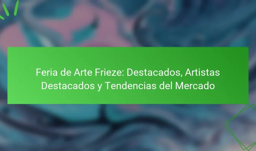 Feria de Arte Frieze: Destacados, Artistas Destacados y Tendencias del Mercado